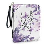 Funda for Biblias, Libros De Texto, Práctico Protector De Libros Con Ranura for Bolígrafos Incorporada, Funda Portátil for Cuadernos Ideal for Viajes, Estudios, Culto Uso Diario(Pattern A,28.5CM)