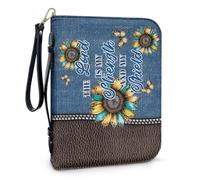 Funda for Biblias, Libros De Texto, Práctico Protector De Libros Con Ranura for Bolígrafos Incorporada, Funda Portátil for Cuadernos Ideal for Viajes, Estudios, Culto Uso Diario(Pattern I,30.5CM)