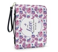 Funda for Biblias, Libros De Texto, Práctico Protector De Libros Con Ranura for Bolígrafos Incorporada, Funda Portátil for Cuadernos Ideal for Viajes, Estudios, Culto Uso Diario(Pattern E,28.5CM)