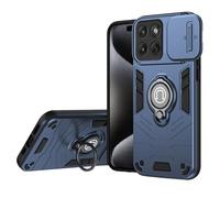 Funda for Motorola Moto Edge 70/X70 AIR 5G con soporte y cubierta deslizante for cámara, funda protectora resistente a prueba de golpes de grado militar for teléfono Moto Edge 70/X70 AIR 5G(Blu)