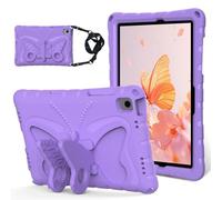 Funda for Samsung Galaxy Tab A11+/A11 Plus 11 "SM-X230/235/236 (2025), cubierta protectora ligera EVA a prueba de golpes cubierta completa con correa for el hombro lindo mariposa niños caso(Purple)