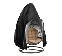 Funda For Silla Colgante A Prueba Viento,Funda For Silla Colgante Doble Con Cremallera Y Cordón,Cubierta Impermeable For Muebles Exterior Resistente(Black,115x190cm)