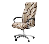 Funda for silla de oficina y computadora con cremallera, extraíble giratoria, fundas for escritorio suaves antipolvo, protector for asiento para comedor, cocina, restaurante y hotel(BROWN,1pc)