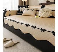 Funda for sofá, Funda for sofá en Forma de L/U, Elegante Seda de Hielo, Fundas for sofá Antideslizantes, Protector de Muebles Lavable(Champán,110 * 300cm)