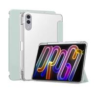 Funda for Tableta Adecuada for Lenovo Yoga Tab 2025, Cubierta Trasera de TPU TB710FU de 11,1 Pulgadas con suspensión automática y Ranura for bolígrafo(Light Green)