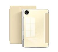 Funda for Tableta Compatible con Huawei MatePad Pro 13,2 Pulgadas 2025 WEB-W00, Silicona Suave con Ranura for bolígrafo, Parte Trasera de TPU, Cubierta con Soporte de Tres Pliegues(Rose Gold)