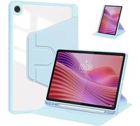 Funda for Tableta con Soporte Giratorio 360 Adecuada for Lenovo Tab S10 10,1 Pulgadas TB311FU 2025 Carcasa Trasera Dura de acrílico Transparente(Sky Blue)