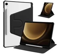 Funda for Tableta giratoria 360 Adecuada for Samsung Galaxy Tab S10 S9 FE 10,9 SM-X520 SM-X510 con portalápices(Black,S10 FE)