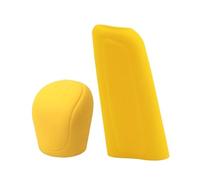 Funda Freno De Mano 2 Uds Universal Manual De Silicona Pomo Palanca Cambios Cubierta Collares Cambio Marchas Agarre Freno Mano Coche Cubiertas(Yellow)