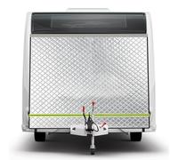 Funda Frontal para Caravanas, Aislante y Protectora con Riel Keder 7 mm, Protección Durante Todo el Año para Caravanas con Alfombrilla Térmica y Tiras Reflectantes 185 x 160 cm(73 x 63 Pulgadas)