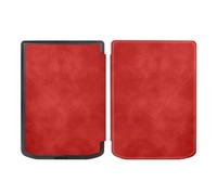 Funda Funda Compatible con Pocketbook Verse Lite de 6 Pulgadas el Lector electrónico, Funda Delgada con función de Encendido y Apagado automático. Protección contra caídas(Red)