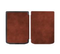 Funda Funda Compatible con Pocketbook Verse Lite de 6 Pulgadas el Lector electrónico, Funda Delgada con función de Encendido y Apagado automático. Protección contra caídas(Brown)