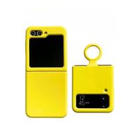 Funda Funda de Silicona líquida de neón para teléfono Samsung Galaxy z Flip 3 zflip 4 5 Fold 4 Fold 5 6, Amarillo, para Fold 5