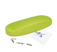 Funda Gafa con Cierre Seguro + Gamuza de Microfibra Suave (18x18CM) + Limpiador de Gafas (30ML) - Estuche Protector Universal para Gafas de Sol y Gafas Graduadas - Resistente (Lima)