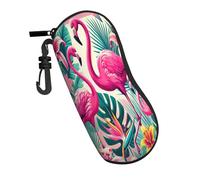 Funda Gafas,Pájaro Flamenco Con Lunares Estuche Gafas Portátil Robusto,Caja Para Anteojos Para Trabajo Viaje Estudio 17X8X3.6Cm