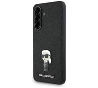Funda Galaxy A36 Karl Lagerfeld Plástico Negro Brillantina Figura Logo Metal