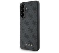 Funda Galaxy A56 Guess Cuero Sintético Gris Patrón Clásico Logo Dorado