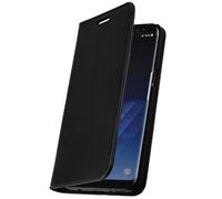 Avizar Funda Libro Cartera de Cuero Negra para Samsung Galaxy S8