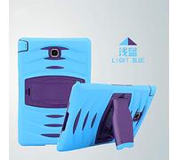 Funda Galaxy Tab A 8.0 Híbrido Tres Capas PC + Silicona Funda Carcasa con Kickstand Robusto Defender Cover para Samsung Galaxy Tab A 8.0 (Azul)