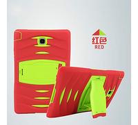 Funda Galaxy Tab A 8.0 Híbrido Tres Capas PC + Silicona Funda Carcasa con Kickstand Robusto Defender Cover para Samsung Galaxy Tab A 8.0 (Rojo)
