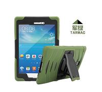 Funda Galaxy Tab A 8.0 Híbrido Tres Capas PC + Silicona Funda Carcasa con Kickstand Robusto Defender Cover para Samsung Galaxy Tab A 8.0 (Verde oscuro)