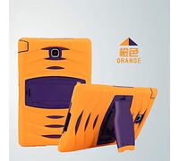 Funda Galaxy Tab A 8.0 Híbrido Tres Capas PC + Silicona Funda Carcasa con Kickstand Robusto Defender Cover para Samsung Galaxy Tab A 8.0 (Naranja)