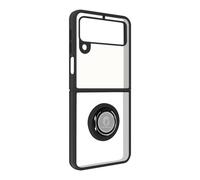 Funda Galaxy Z Flip 3 Dos Materiales Anillo Metálico Soporte