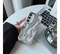 Funda galvanizada con patrón de Llama 3D para Samsung Galaxy S25, S24, S23, S22 Ultra, A55, A16, A06, A15, A54, antigolpes, Plateada. B