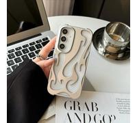 Funda galvanizada con patrón de Llama 3D para Samsung Galaxy S25, S24, S23, S22 Ultra, A55, A16, A06, A15, A54, antigolpes, Color Plateado Mate, para Galaxy A55 B