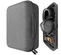 Funda Geekria Shield para Auriculares de Gran tamaño Tipo Diadema, Estuche de Viaje rígido de Repuesto con protección, Compatible con Audio-Technica ATH-AWKT, Sony MDR-Z1R (Gris Oscuro)