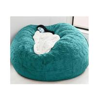 Funda gigante para puf lavable (sin relleno), muebles de salón de gran tamaño para fiestas y relajación, color azul pavo real, 150 x 65 cm, 1,8 m