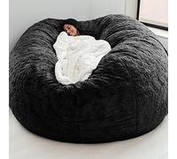 Funda gigante para puf, piel cómoda para sofá perezoso esponjoso de gran tamaño, ideal para dormitorio o sala de estar, no incluye relleno