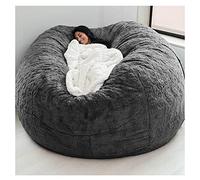 Funda Gigante para puf, sin Relleno. Funda Extragrande de Piel sintética para puf. Funda para sofá o sillón con Almacenamiento.