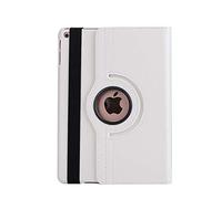 Funda giratoria de 360 Grados para Apple iPad 9.7, Nueva generación 2018, Tablet A1822 A1893, Carcasa con Soporte + lápiz Capacitivo + película Blanco Blanco