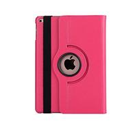 Funda giratoria de 360 Grados para Apple iPad 9.7, Nueva generación 2018, Tablet A1822 A1893, Carcasa con Soporte + lápiz Capacitivo + película Rojo Rose Red