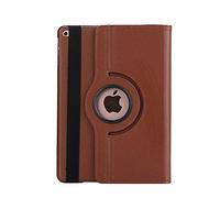 Funda giratoria de 360 Grados para Apple iPad 9.7, Nueva generación 2018, Tablet A1822 A1893, Carcasa con Soporte + lápiz Capacitivo + película marrón marrón
