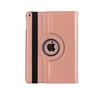 Funda giratoria de 360 Grados para Apple iPad 9.7, Nueva generación 2018, Tablet A1822 A1893, Carcasa con Soporte + lápiz Capacitivo + película Oro Rosa Oro Rosa