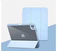 Funda giratoria para iPad Pro2018 de 11 Pulgadas, 2 en 1 Funda Transparente Transparente y Funda Protectora semisilicona con Soporte para bolígrafo, Funda Ligera para Dormir y Despertar (Azul)