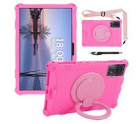Funda Giratoria Retro Universal para Tablet De 11 Pulgadas Compatible con DOOGEE T30 Pro /T30S/T30E/T30SE, Blackview Tab 90 WiFi/Tab9 WiFi, TECLAST P50/T50HD, OUKITEL OT8/OT11 (Rosa)