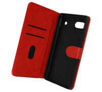 Funda Google Pixel 6a Solapa Tarjetero Función Soporte Vídeo rojo