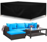Funda grande impermeable para muebles de jardín, 210 x 130 x 85 cm, tela Oxford 420D, resistente al viento y a los rayos UV, protector de sofá de ratán para mesa y sillas al aire libre