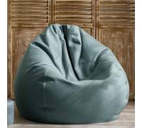 Funda grande para puf de 3.2 pies, de piel sintética, respetuosa con el medio ambiente, sin relleno, ideal para sala de estar, jardín, juegos, cine en casa (color)