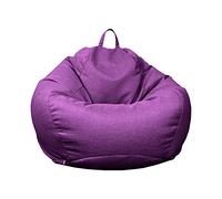 Funda grande para puf, funda suave hecha de una mezcla de algodón y lino para adultos, duradera, diseño de color sólido, ideal para salas de estar y dormitorios, asientos cómodos, fácil de limpiar