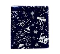 Funda grande reemplazable con patrón de invierno, protector de libro de piel sintética reutilizable, adecuado para cuadernos de 9.8 x 11 pulgadas