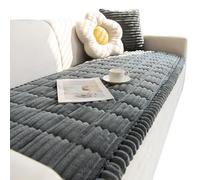 Funda gruesa lavable para sofás y sillones de cuero de 1 a 4 plazas, protector de muebles de perro y mascotas, color gris oscuro, 60 x 150 cm, fácil de limpiar y mantener