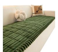 Funda gruesa lavable para sofás y sillones de esquina de cuero de 1 a 4 plazas, color verde oscuro, 70 x 120 cm, elegante protector de mascotas, funda de muebles fácil de limpiar
