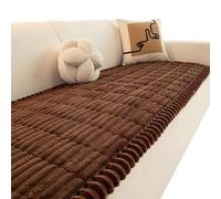 Funda gruesa lavable para sofás y sillones de esquina de cuero de 1 a 4 plazas, funda protectora para perros y mascotas, color marrón oscuro, 90 x 160 cm, solución de protección de muebles