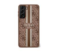 Funda Guess 4G con estampado de rayas, marrón - Galaxy S23 Ultra