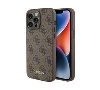 GUESS GUHCP15XG4GFBR - Carcasa rígida para iPhone 15 Pro MAX de 6,7 Pulgadas, Color marrón