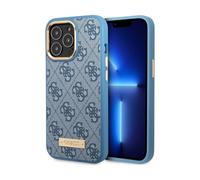 Funda Guess 4G Logo Plate MagSafe Azul - iPhone 14 Pro Max